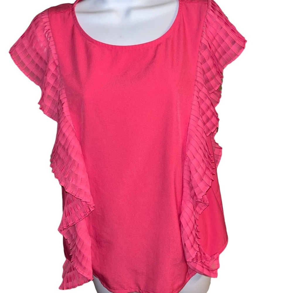 Jealous Tomato 🍅 Pink Ruffled Top Size M
